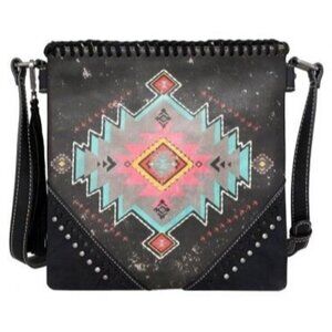 Montana West Aztec Collection Conceal Carry Crossbody Bag With Whipstitch, Tasse